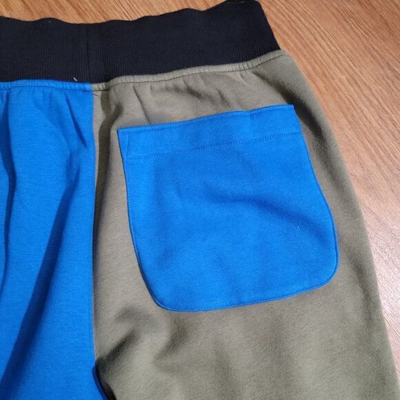 Champion Reverse Weave Patchwork Joggers Pants Black Blue Fleece Men's Size S - Picture 8 of 8